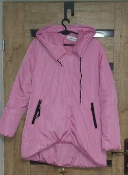 Różowa asymetryczna kurtka L