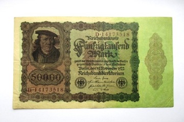 50 000 Marek 1922 r. Niemcy
