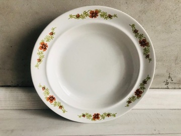 Talerze PRL 6 sztuk porcelit  Zakłady Pruszków 