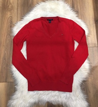 Czerwony sweter Tommy Hilfiger S