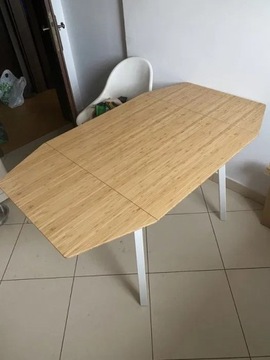 Stół rozkładany bambusowy Ikea skandynawski styl