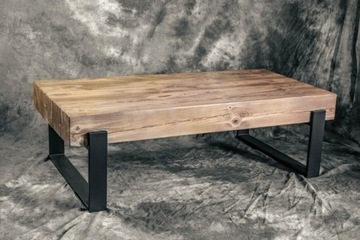 Nowoczesny stolik z drewnianych belek na wymiar. 