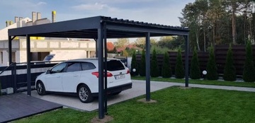 Carport. Wiata garażowa Dwa-stanowiska 5 x 5,5 m.