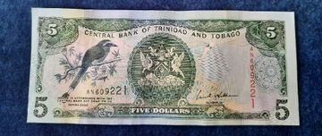 Banknot Trinidad & Tobago 5 dollars 2002r.