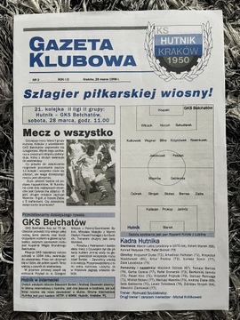 Program meczowy Hutnik Kraków- GKS Bełchatów 