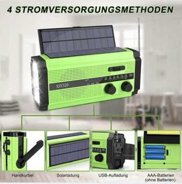 RADIO SOLARNE ,LATARKA, POWERBANK 5000mAh Camping