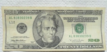 USA Andrzej Jackson $ 20 dolarów 1996 L12 San Francisco