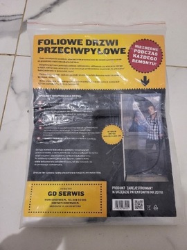 Foliowe drzwi przeciwpyłowe 1,2m - 2,3m