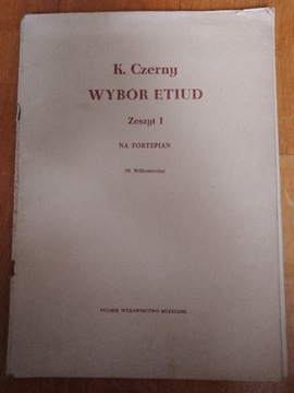 Nuty K. Czerny Wybór etiud zeszyt 1 na fortepian 