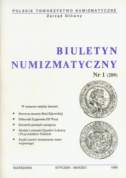 BIULETYN NUMIZMATYCZNY ROCZNIK 1993 .