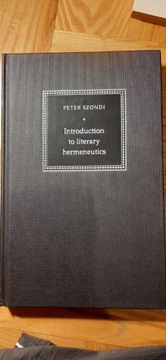 INTRODUCTION TO LITERARY HERMENEUTICS PETER SZONDI