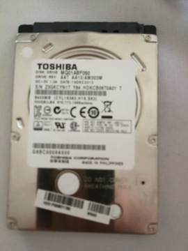 Toshiba 500gb 2,5 cala