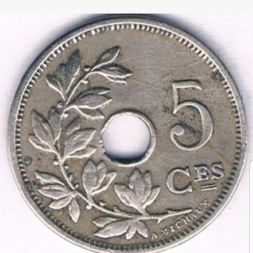 BELGIA 1913  5 C  