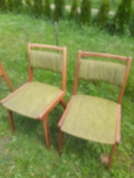 2 krzesła retro vintage PRL 