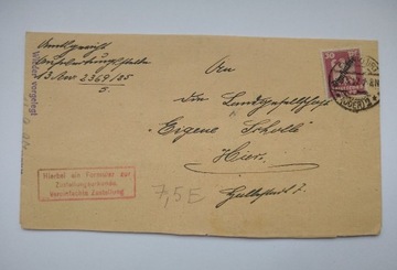 List z Frankfurtu na Odrą z roku 1927