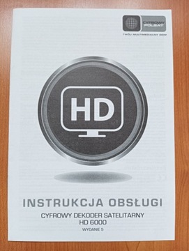 Instrukcja Obsługi do Dekoder Satelitarny HD6000