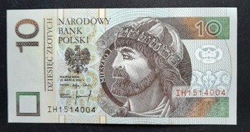 Banknot 10 zł 1994 rok seria IH
