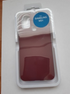 Etui Samsung Galaxy M31 bordo mat nowe burgund