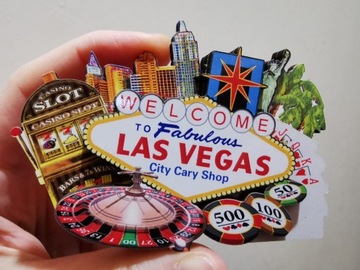 Zagraniczny magnes na lodówkę 3D USA Las Vegas