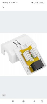 Gniazdo RJ45 kat. 6 lanberg natynkowe