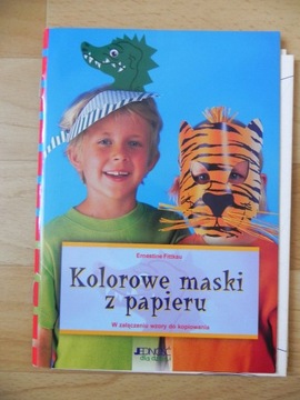 Kolorowe maski z papieru W załączeniu wzory do kop