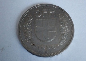 Moneta 5 franków 1996 r Szwajcarja