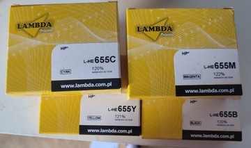 4 Tusze do HP  zamiennik lambda  L-HE 655