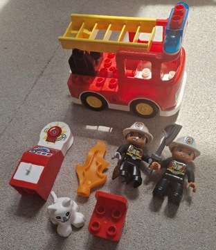 Lego duplo straż wóz strażacki płomień kot światła dźwięki zestawy