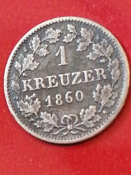 1 kreuzer 1860 Ag (Orginał)