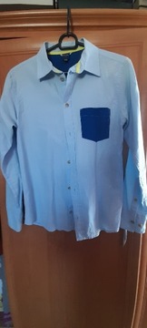 Koszula błękitna na długi rękaw rozmiar 164