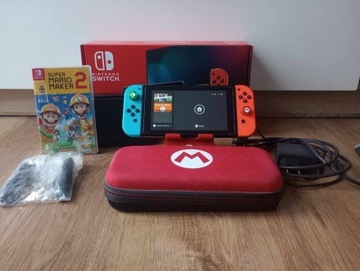 Konsola Nintendo Switch zestaw + Mario Maker 2