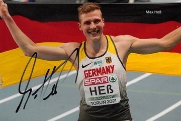 Hess Max lekkoatletyka 1.ME autograf 