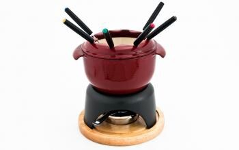 Zestaw do fondue żeliwny emaliowany 