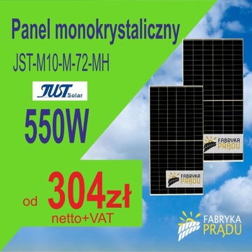 Panel fotowoltaiczny 550W Panel 304 zł Just Solar 