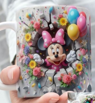 Kubek ceramiczny z nadrukiem Mickey Minnie 3d