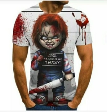 OKAZJA!Koszulka 3D Laleczka CHUCKY r. M/L