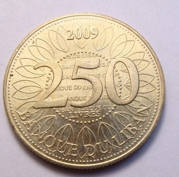 Liban 250 livre 2009 ŁADNA!