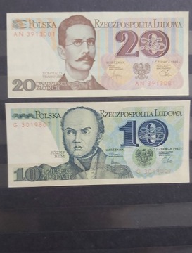 BANKNOTY PRL 10 zł 20 zł 50 zł 100 zł 500 zł 