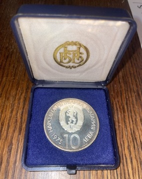 Bułgaria moneta 10 leva 1975 X Kongres Olimpijski