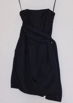 Zara czarna gorsetowa sukienka 36