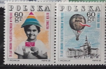 Znaczki czyste Polska 1968r Mi1852-53 Balony