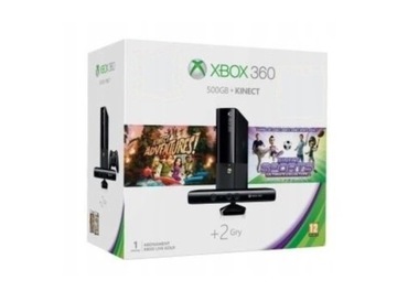 Konsola XBOX 360 E 500 GB + Kinect + Gry