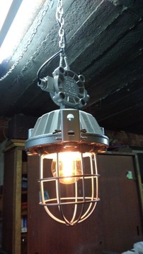 OMP 200 lampa wisząca PRL loftowa  odnowiona z żar