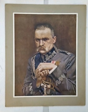 WOJCIECH KOSSAK Portret Marszałka Józefa Piłsudski