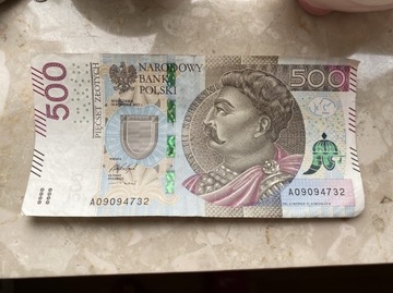 Banknot 500 zł seria A0