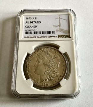 Dolar Morgana 1895 S San Francisco. RZADKI,NGC.