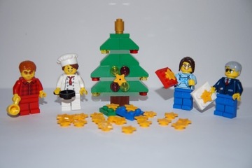 Lego mini set świąteczny,figurki,choinka i klocki.