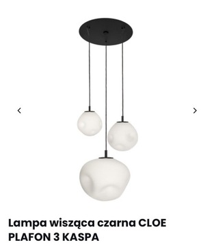 Lampa Kaspa Cloe 3 czarna.