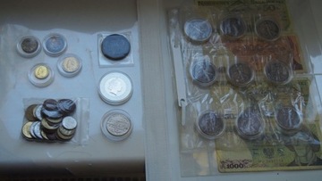 zestaw stare monety zagraniczne kolekcja wykopki