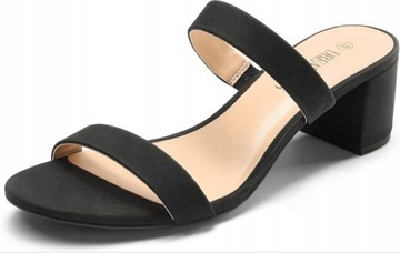 Sandały, pantofle damskie,,37"Czarne, Nowe,(36c)